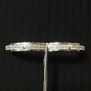 Stainless steel and cubic zirconia bracelet
